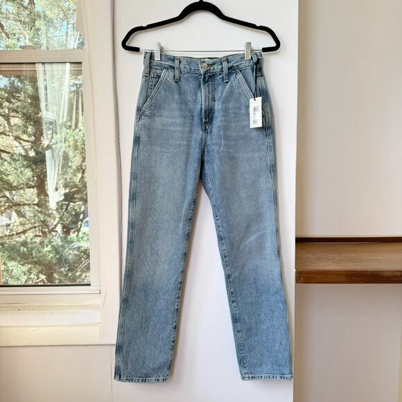 NWT AGOLDE Cooper Trouser Jeans Straight Leg Denim in Command Blue 23 - Picture 6 of 12